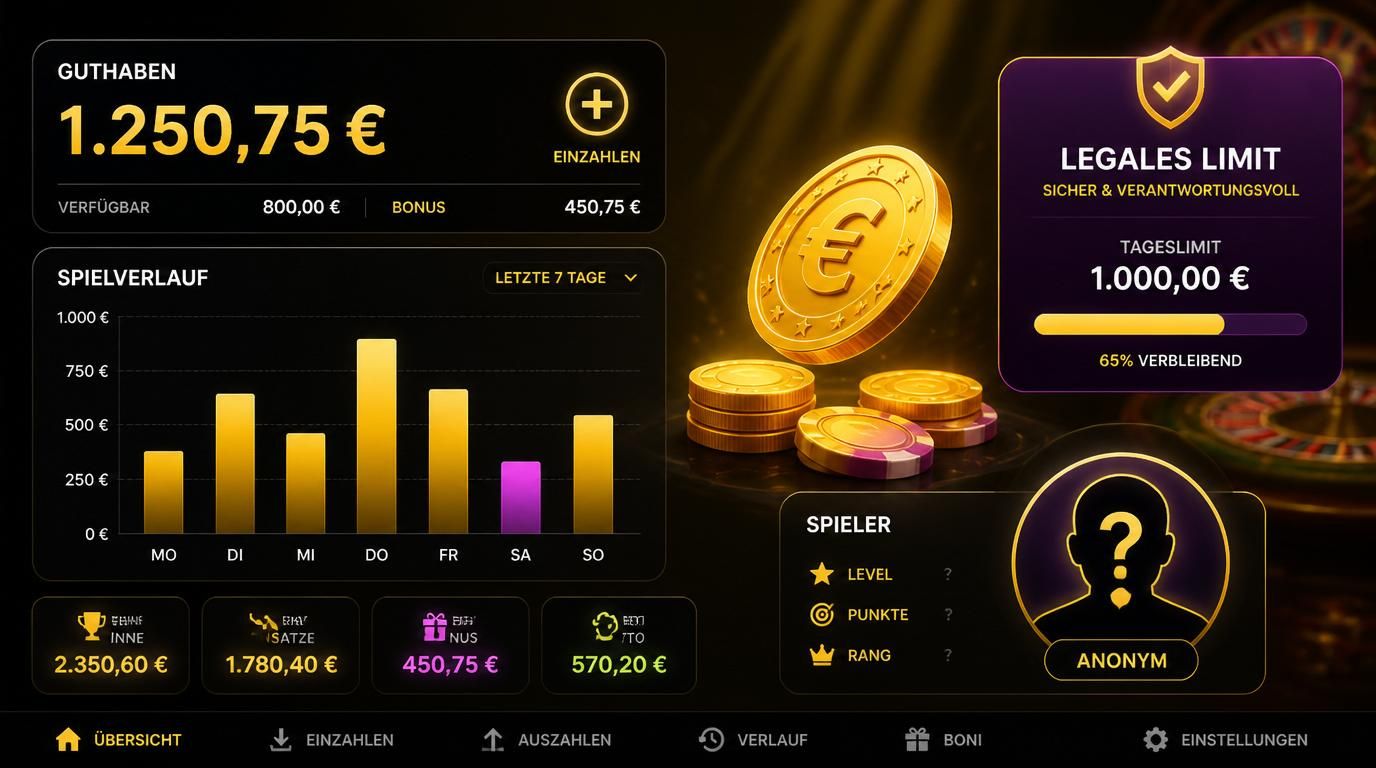 Euro-Grenzen, Limitanzeigen und Spielerprofil